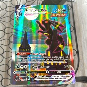 JUMBO Pokemon Umbreon VMAX Trading Card